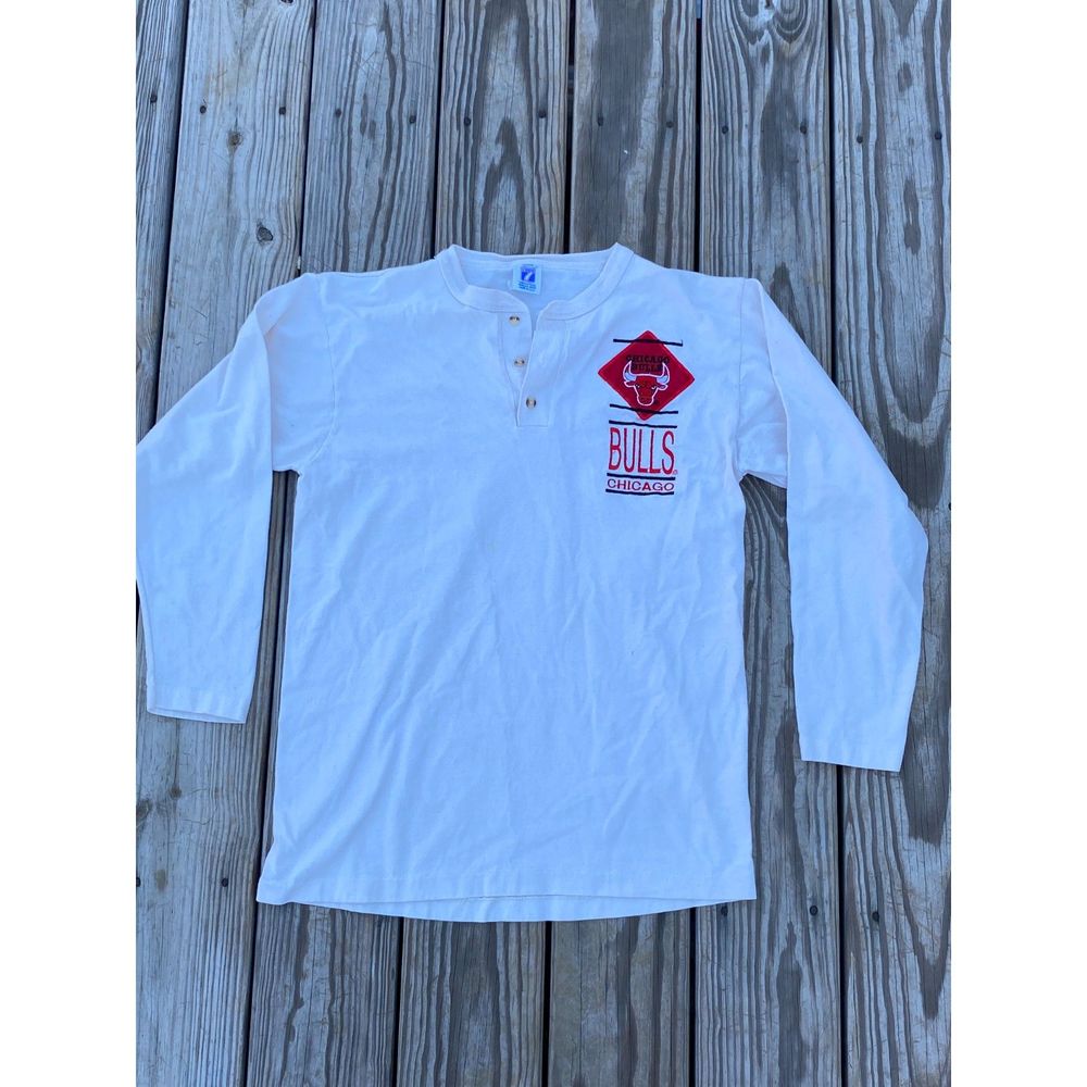 Vintage 1990's Chicago Bulls Logo 7 Mens Small Long Sleeve Shirt
